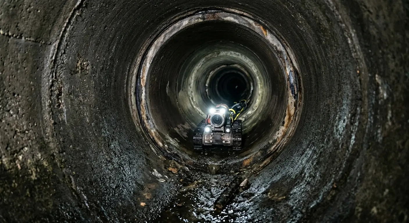 Robotic sewer camera inspecting pipe interior for Sewer Line Repair in Eldorado at Santa Fe